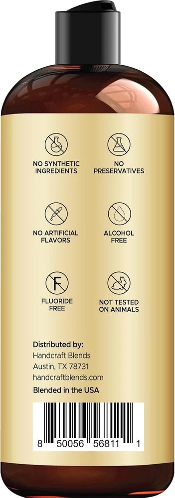 Coconut Oil Pulling 236ml w/ Peppermint for Teeth Gums Fresh Breath Oral Health