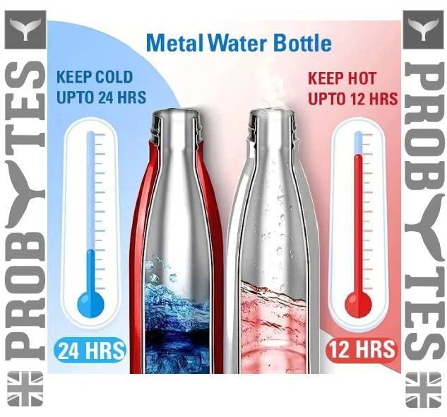 Stainless Steel Water Bottle Double Wall Vacuum Insulated Thermal Flask Sports