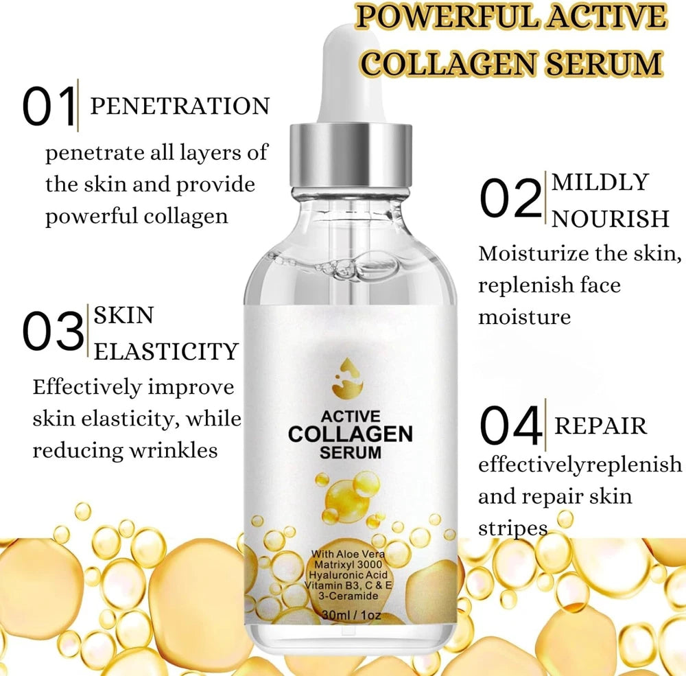 Anti Ageing Serum Wrinkles Skin Plumping Rejuvenating Collagen - Hyaluronic Acid