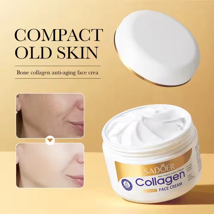 FACE CREAM ANTI-AGING COLLAGEN HYALURONIC ACID MOISTURISING FIRMING 100ML