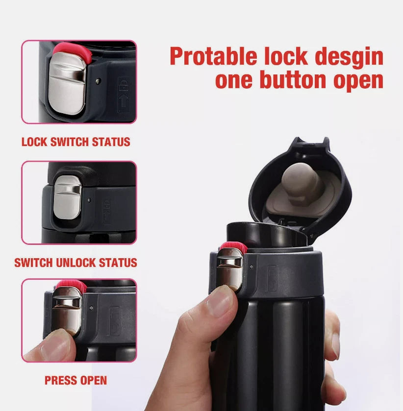 500ml Stainless Steel Vacuum Flask Coffee Cup Mug Drink Thermos  Camping  Travel