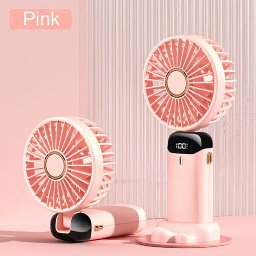 USB Rechargeable Mini Hand-held Fan Portable Folding Desk Fan Cooler Cooling