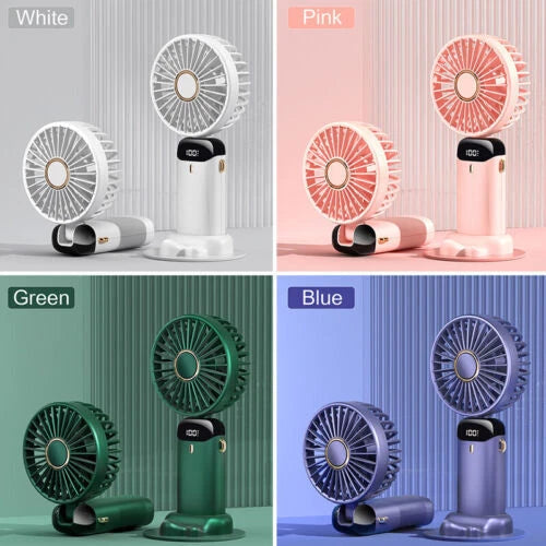 USB Rechargeable Mini Hand-held Fan Portable Folding Desk Fan Cooler Cooling