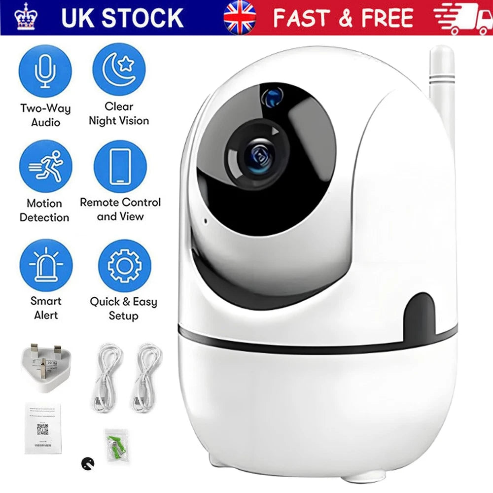 UK 1080P IP Camera Wireless WiFi Indoor CCTV HD PTZ Smart Home Security IR Cam