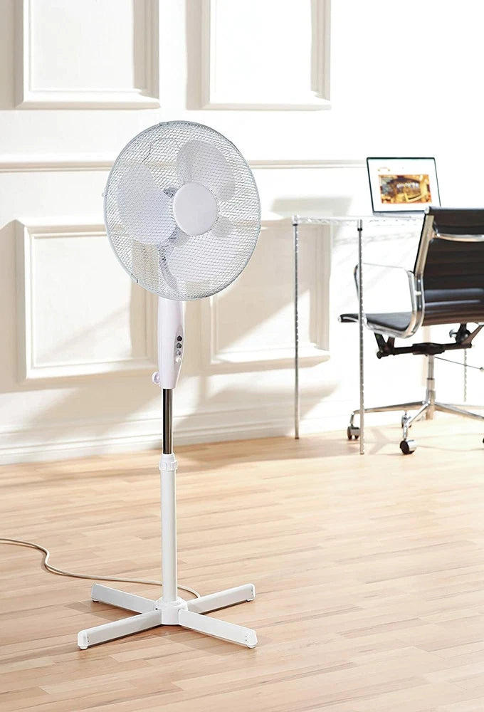 Schallen 16" Electric Oscillating Floor Standing Tall Pedestal Air Cooling Fan
