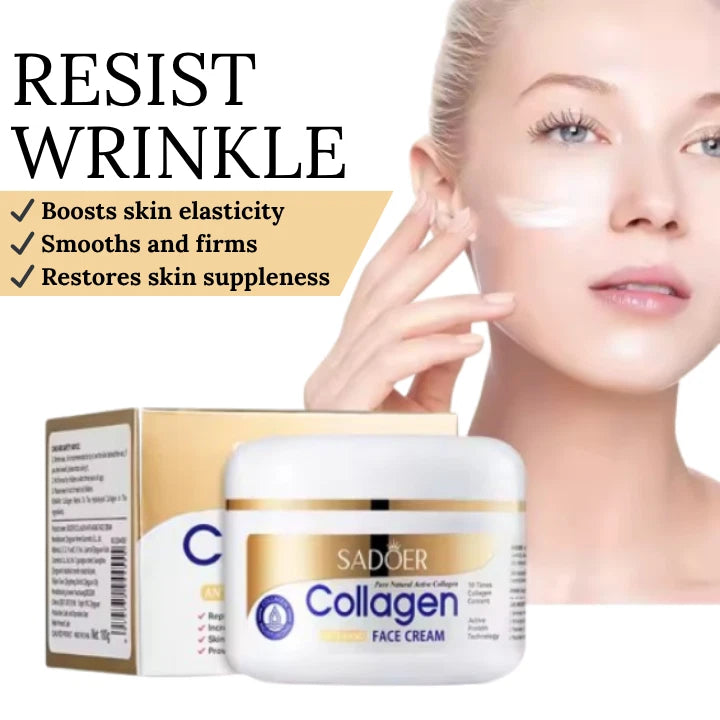 FACE CREAM ANTI-AGING COLLAGEN HYALURONIC ACID MOISTURISING FIRMING 100ML