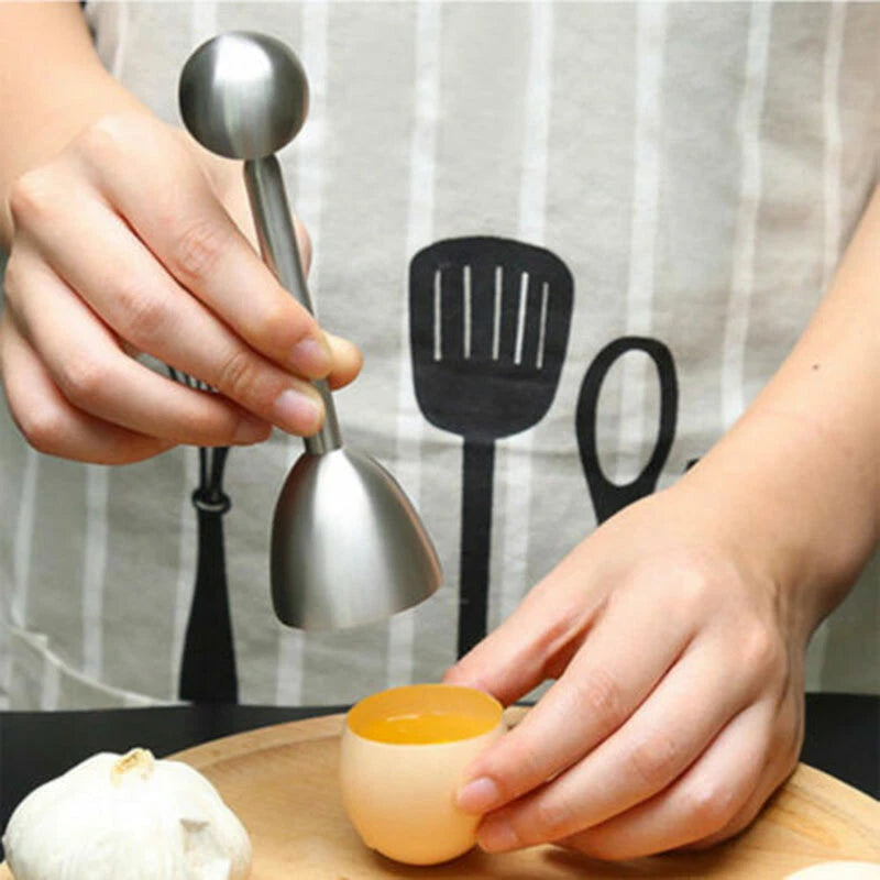 Stainless Steel Egg Topper Eggshell Cutter Egg Cracker for Hard Soft Boiled Egg~
