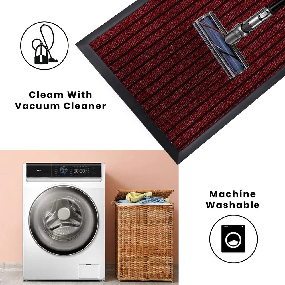 Door Mats Indoor Washable Dirt Trappers Non Slip Heavy Duty Entrance Runner Rug