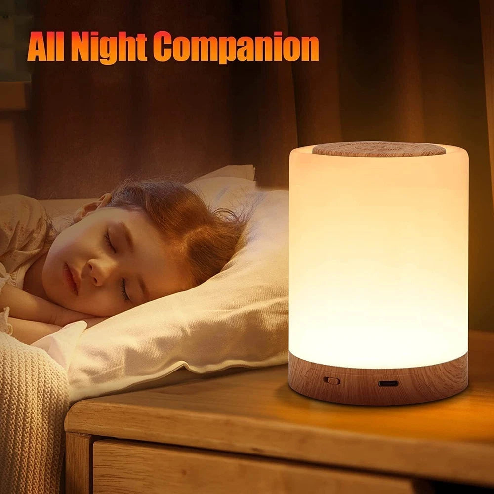 Wireless Touch Sensor Night Light Hallway/Bedside Desk Table LED Dimmable Lamp