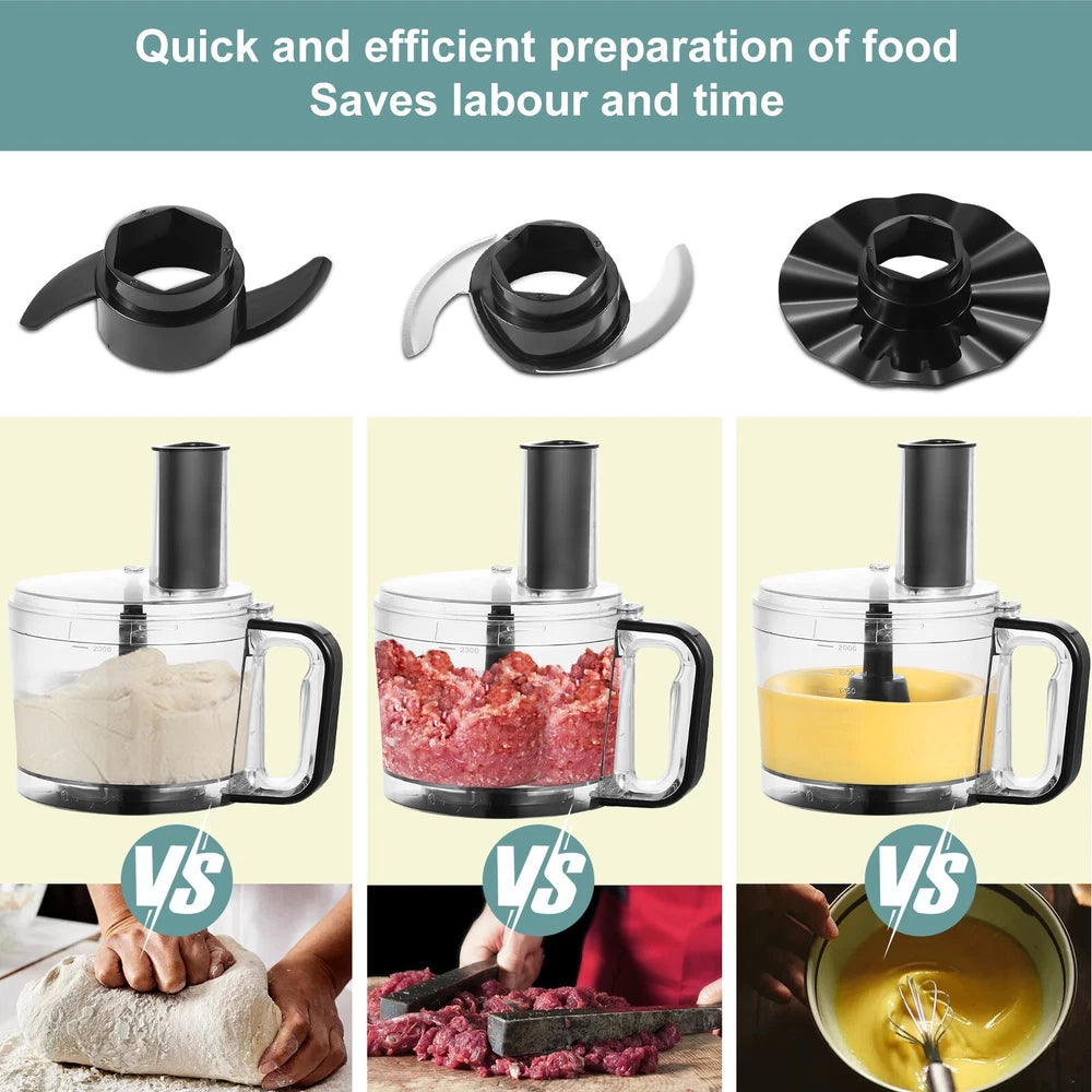 8 in1 Food Processor Chopper Mixer Electric Large Fruit Vegetable Blender Juicer