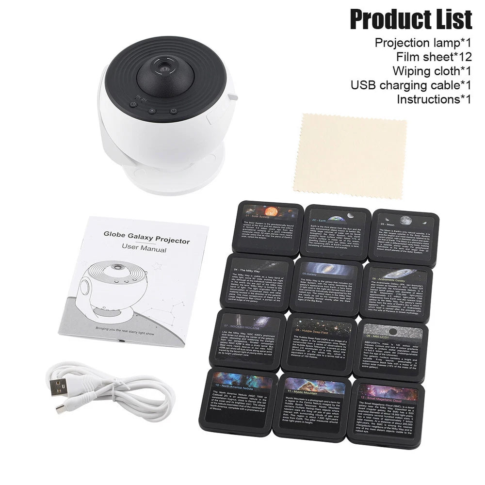 Planetarium Starry Galaxy Projector Rotating Night Light Space Nebula Star Lamp