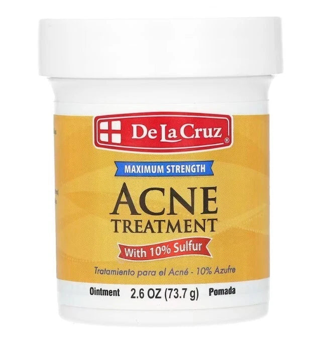 De La Cruz, Acne Treatment Ointment with 10% Sulfur 73g Spots