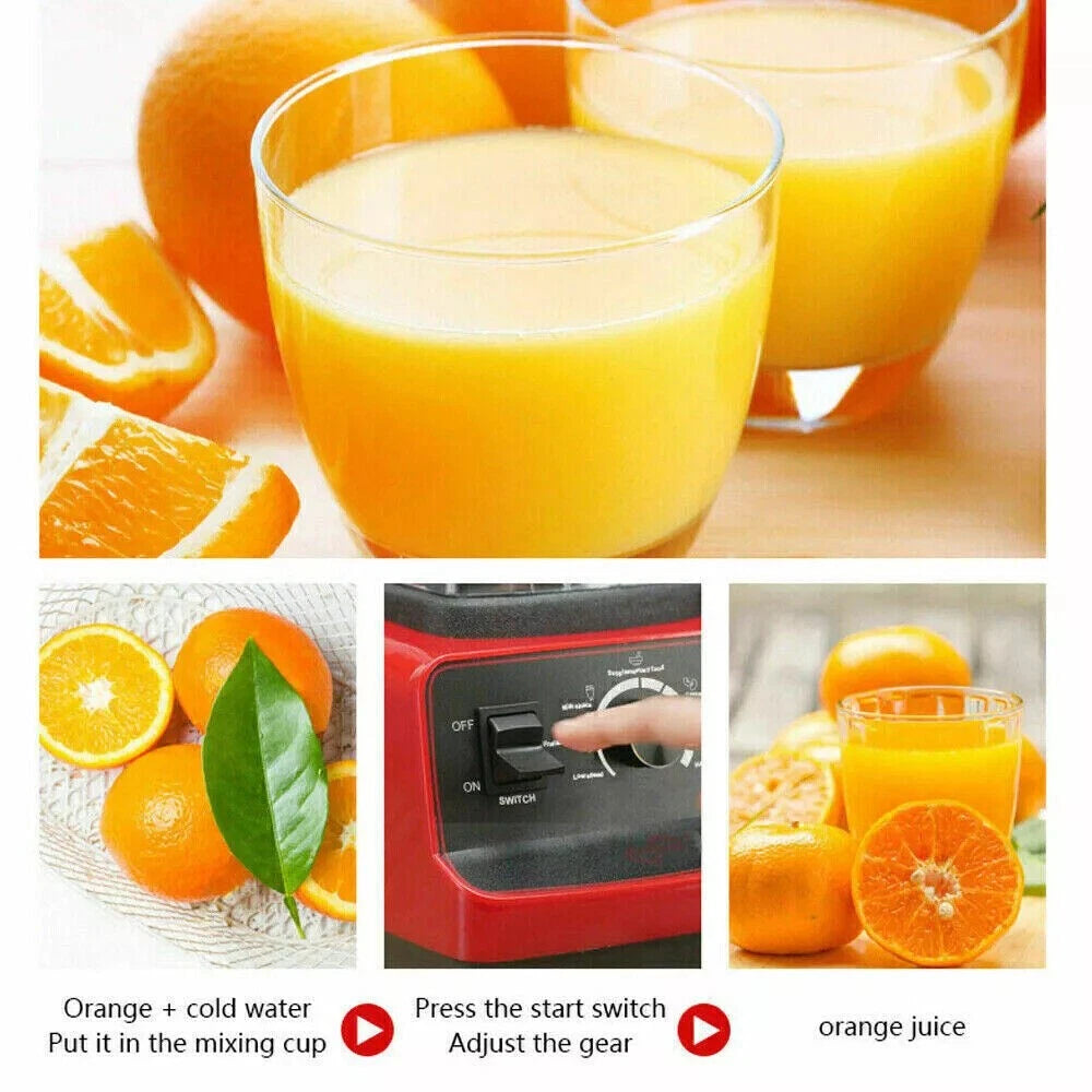 Multifunctional 2L Blender Food Processor Smoothie Juicer Ice Crusher 4500W