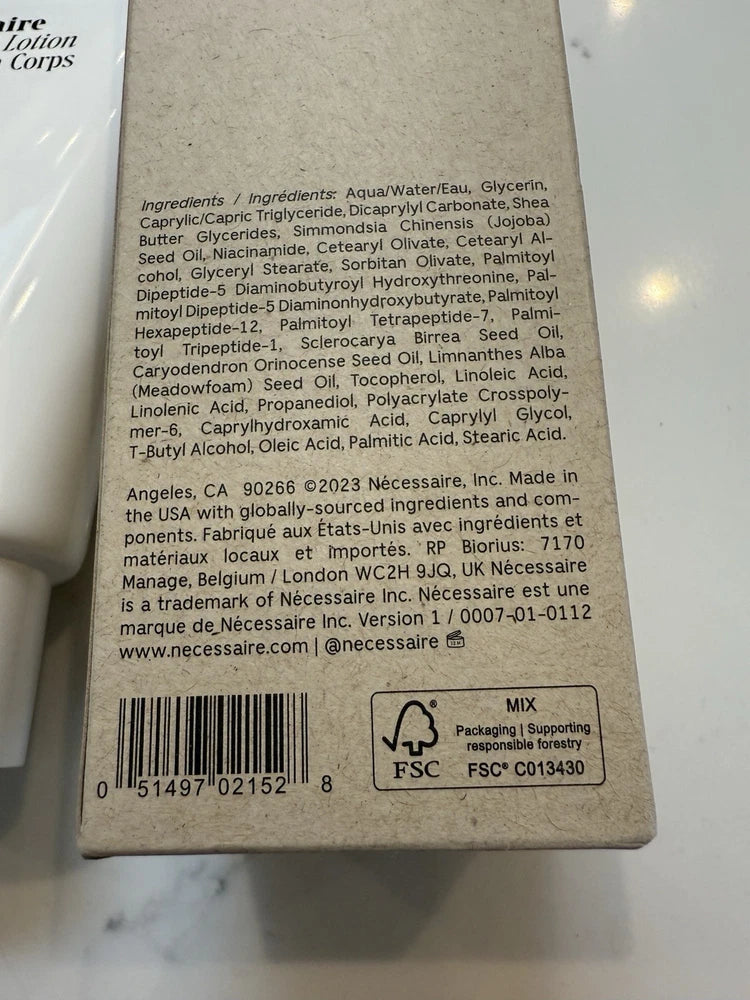 NECESSAIRE The Body Lotion - Fragrance Free 200ml - RRP £25 - Free Post