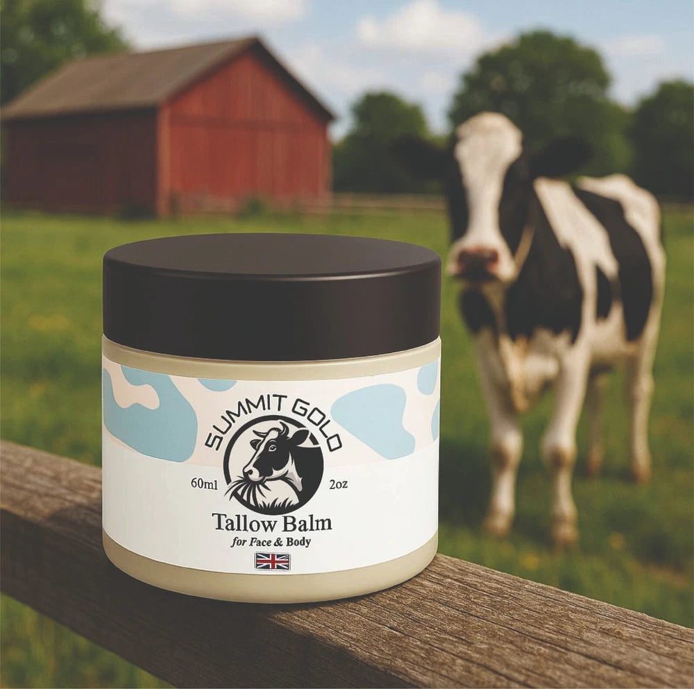 Natural Grass-Fed Beef Tallow Balm Skincare with Jojoba Oil, Honey & Beeswax UK