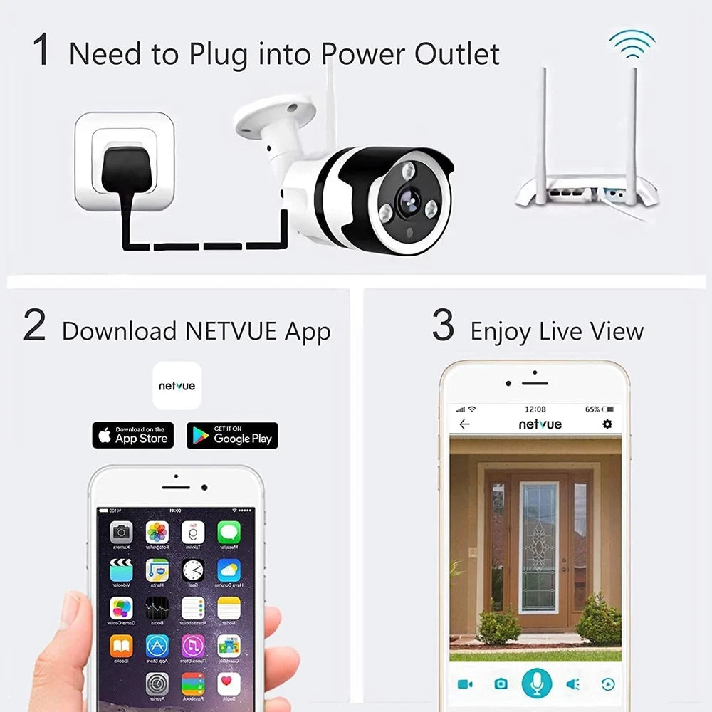 PHONE APP PTZ Wireless Camera Outdoor WIFI IP CCTV Security Camera Smart IR HD