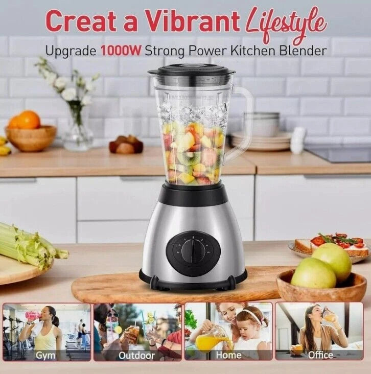 1.5L Blender Smoothie Maker Ice Crusher Mixer Milk Shake Fruit Juicer Vegetables