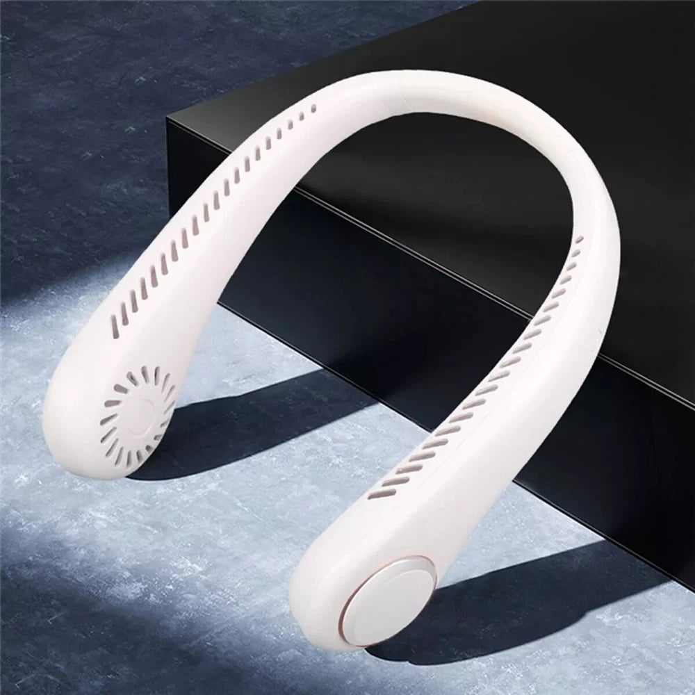 Portable Neck Mini Fan Lazy Neck Hanging USB Rechargeable Air Cooler Fan UK