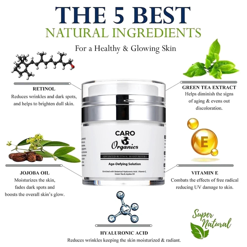 Retinol Moisturizer Cream Best Advanced Anti Aging Organic Cream for Face 50ml..