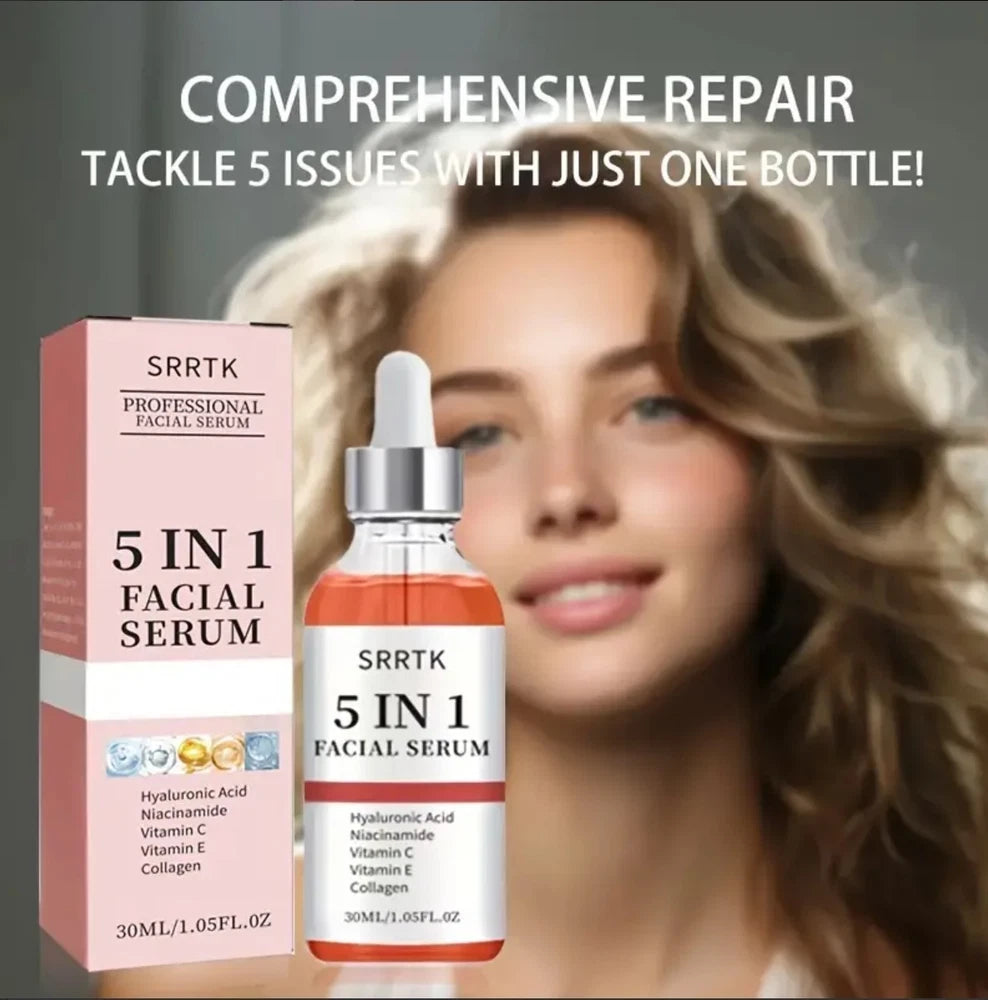 Serum 5 In 1 Facial Serum Hyaluronic Acid, Collagen, Niacinamide, Vitamin C & E