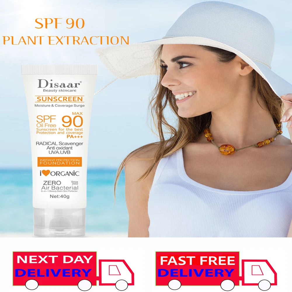 SPF 90 Facial Body Sunscreen Whitening Sun Cream Sunblock Skin Protective Cream