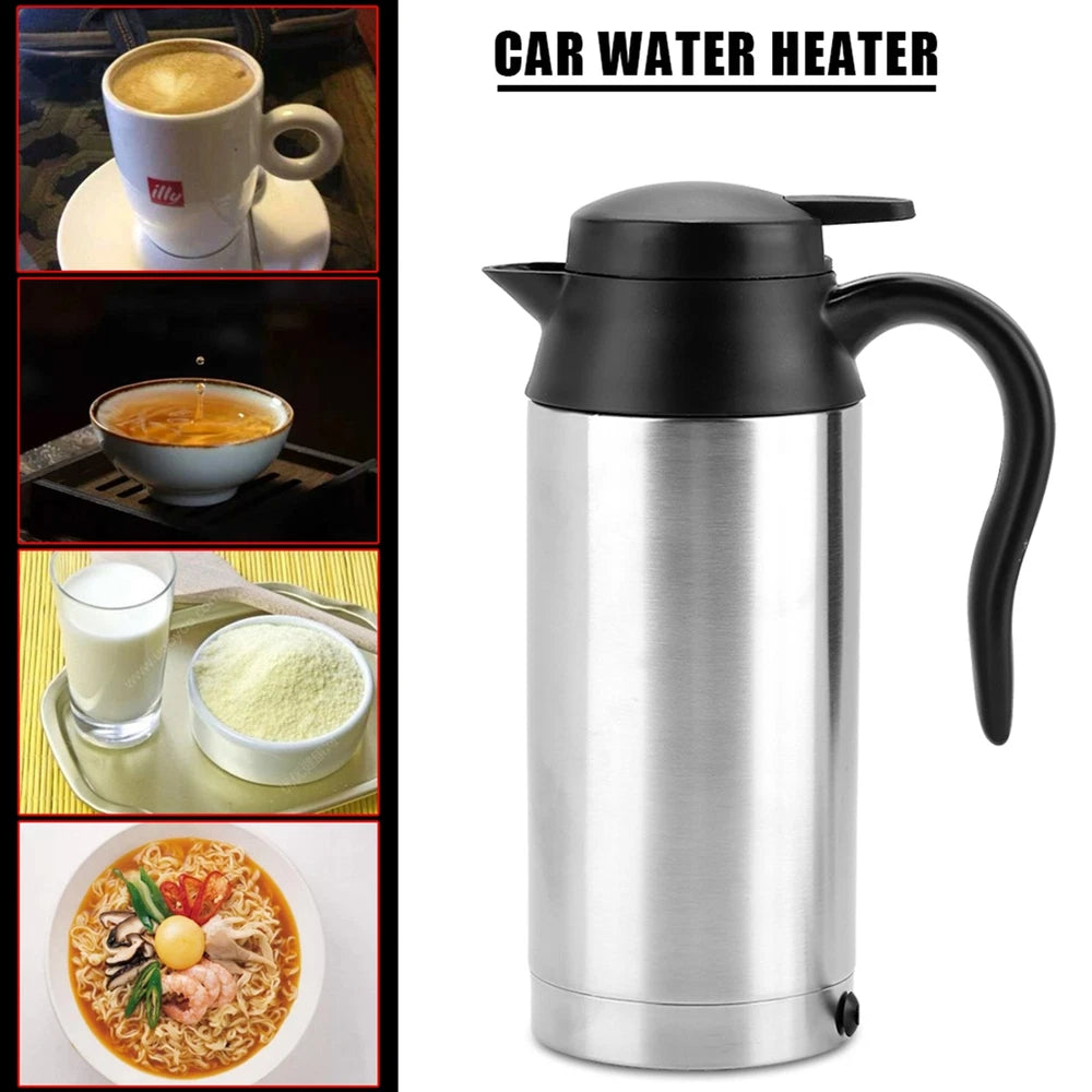 24V Electric Car Kettle Travel Camping Caravan Boiling Water Socket Tea Coffee