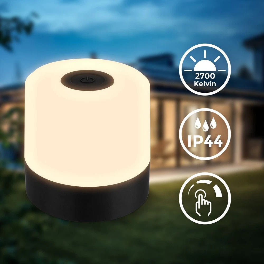 Mini LED Table Lamp Desk Light Rechargeable Battery Dimmable IP44 Touch