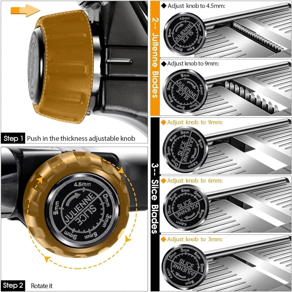 Updated Professional Mandolin Slicer Vegetable Cutter Food Fruit Chopper Gretar