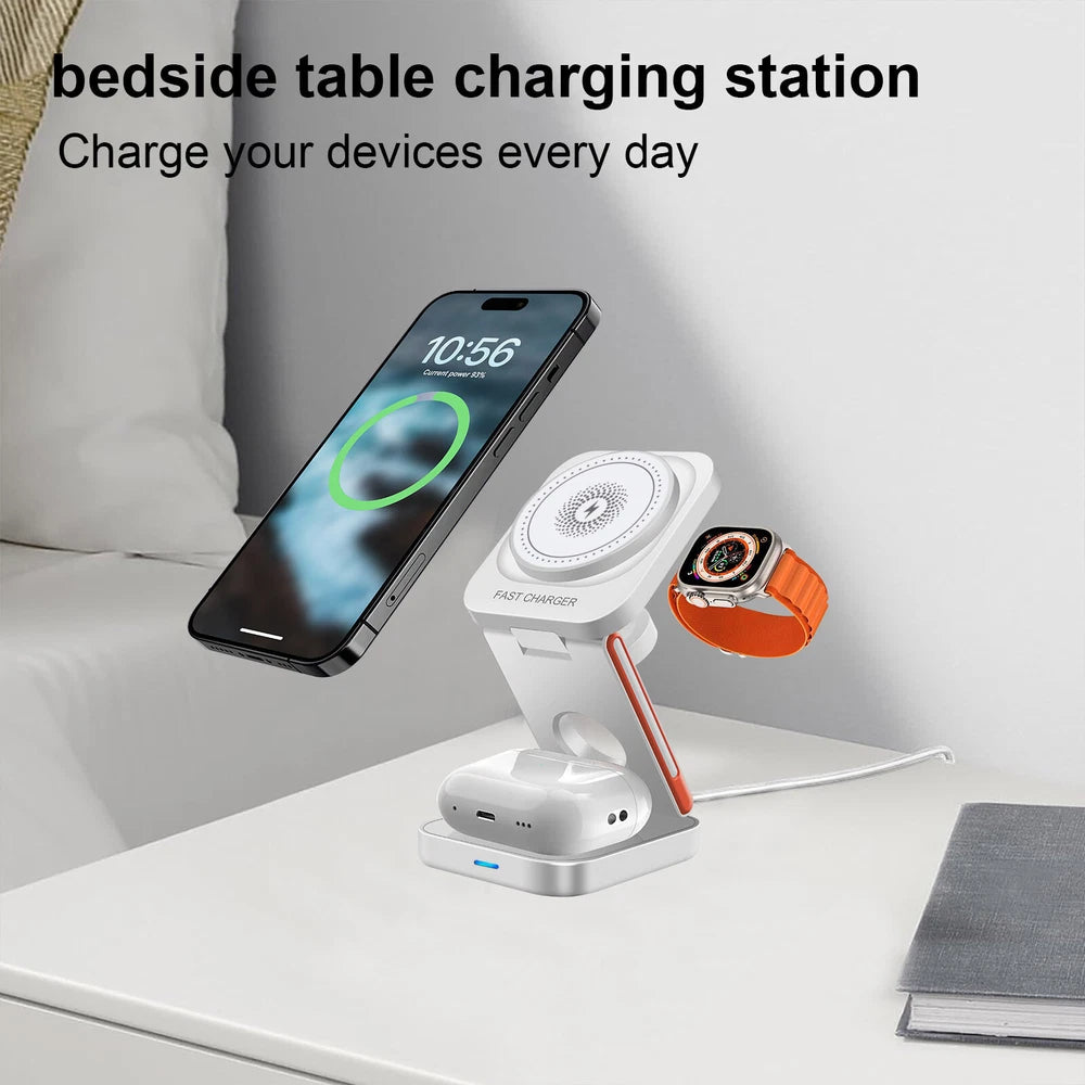 Wireless Charger Dock 3in1 Fast Charging Station For Apple Watch iPhone 16 15 14
