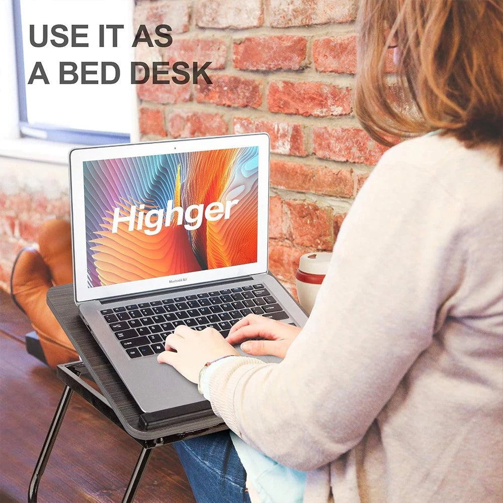 Folding Laptop Table Stand Bed Tray Sofa Lap Portable Computer Desk Breakfast