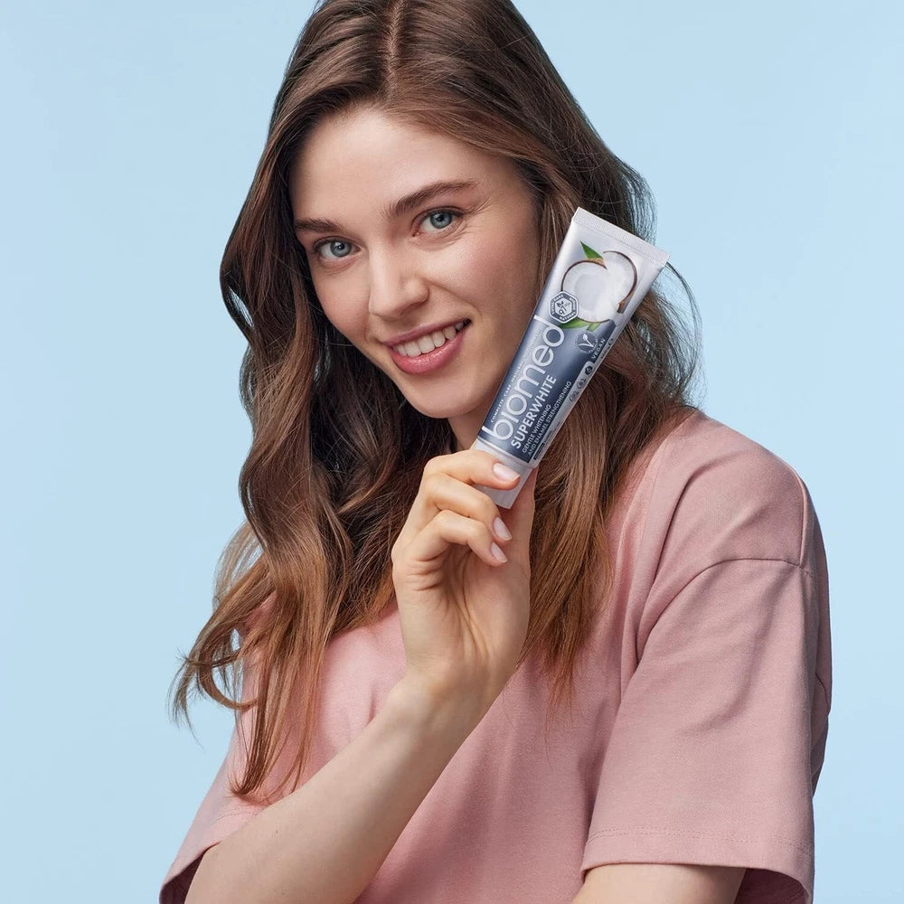 Biomed Superwhite Toothpaste X 3 Pack - Natural Coconut - Free Shipping - Uk''