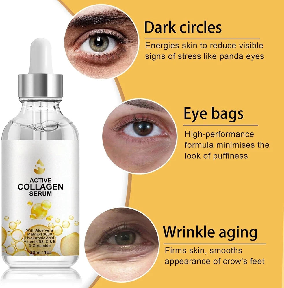 Anti Ageing Serum Wrinkles Skin Plumping Rejuvenating Collagen - Hyaluronic Acid