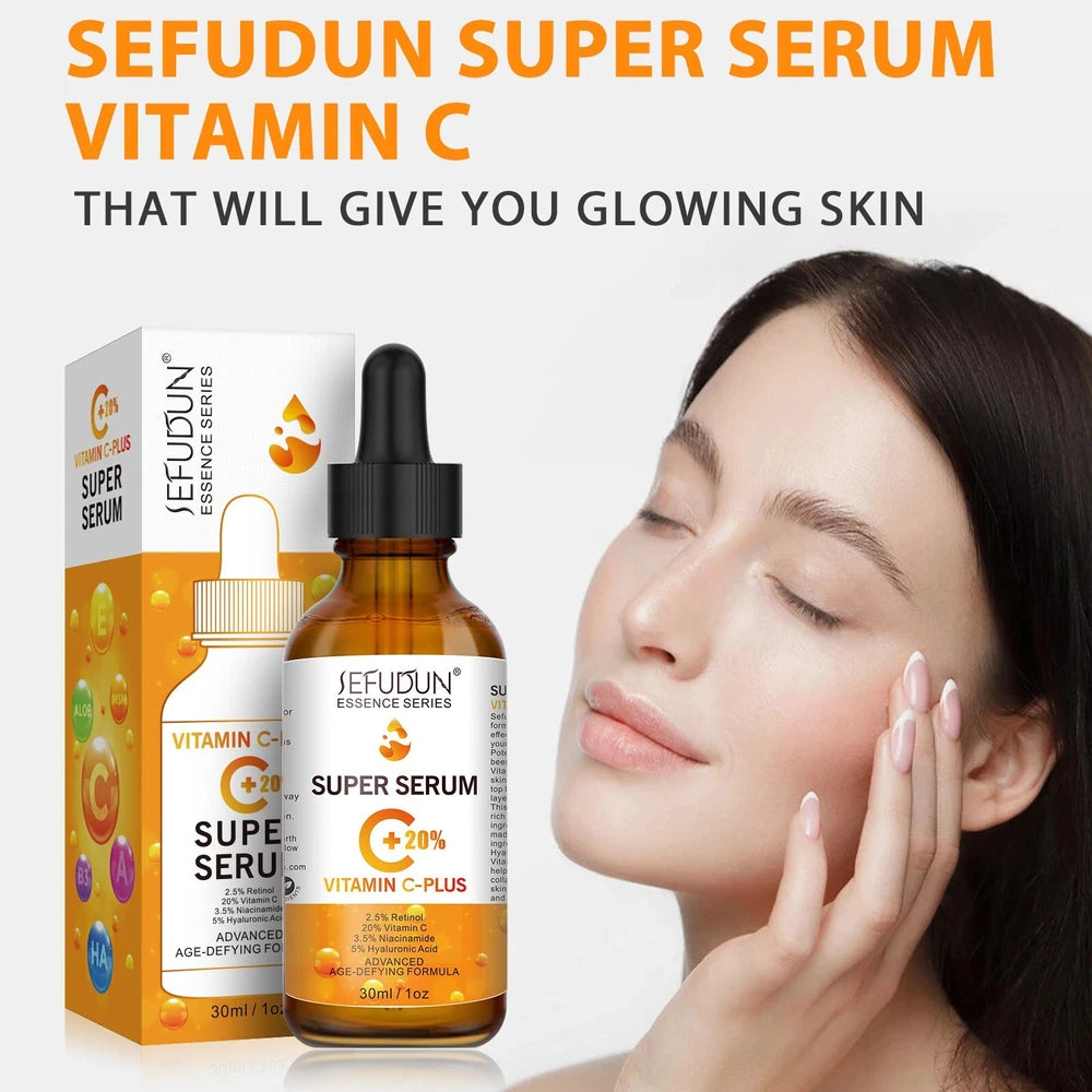 Vitamin C +20% Face Super Serum  Hyaluronic Acid 30ML  Brand New UK