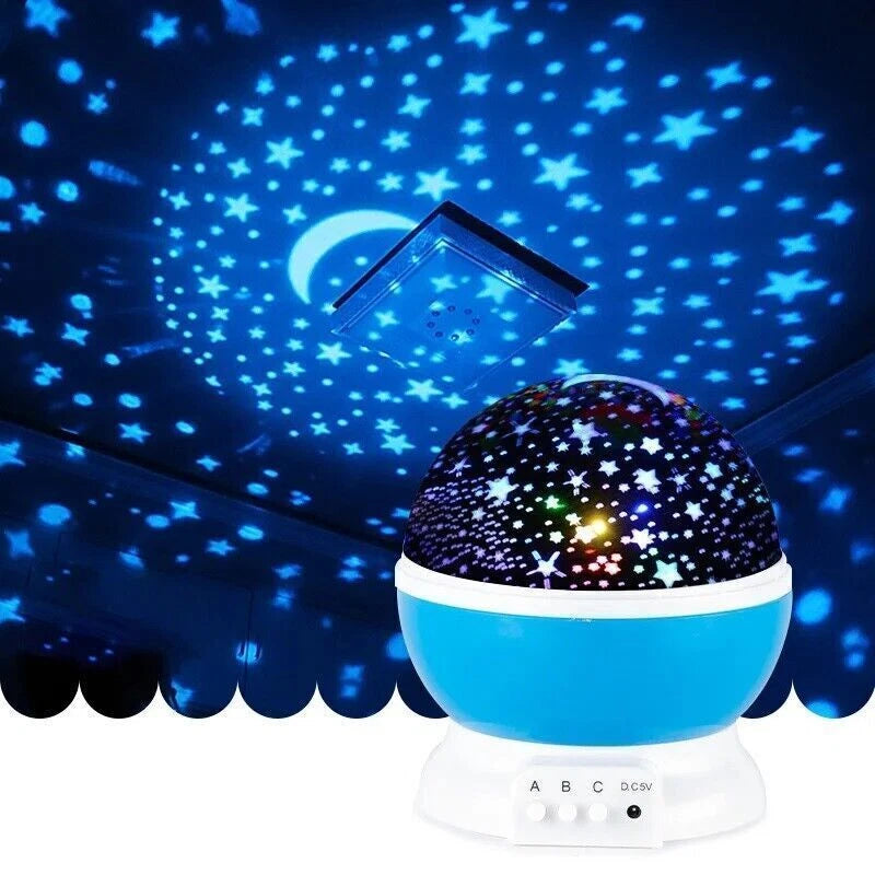 Starry Night Light Projector Star Sky Moon Lamp Kids Bedroom lights Rotating LED