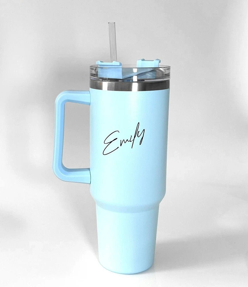 40oz Tumbler Stainless Steel Insulated Travel Mug with Straw and Lid Coffee Mug