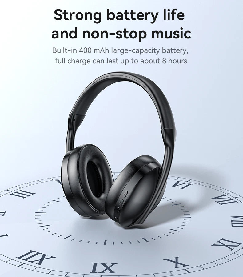 Wireless Bluetooth 5.3 Headphones with Noise Cancelling Over-Ear Earphones 60H