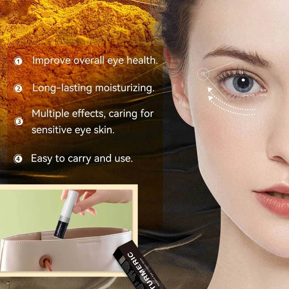 Turmeric Retinol Eye Cream Stick Anti-Ageing Dark Circles Puffiness Wrinkle Care