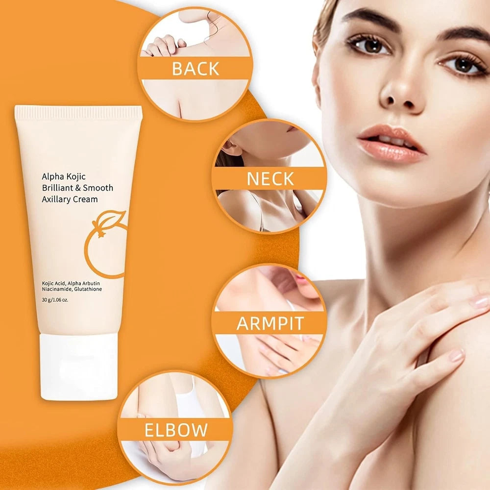 Kojic Acid Underarm Whitening Cream, Skin Bleaching Cream, Intimate Area Dark