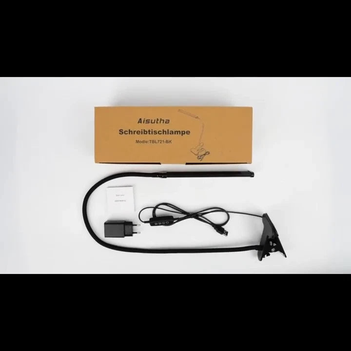 USB Clip On Desk Lamp Flexible Clamp Reading Light LED Bed Table Bedside Night.
