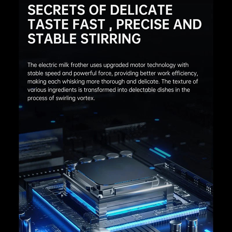 Electric Milk Frother 2 in 1 Egg Whisk Mixer Beater Latte Coffee Kitchen 3 Speed