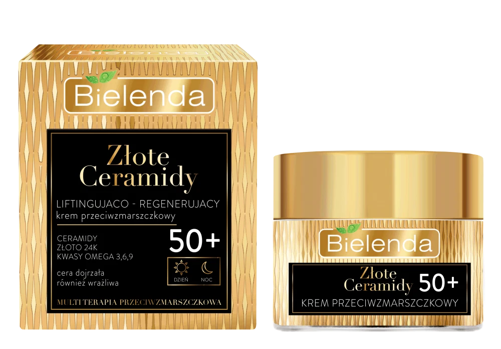 Bielenda Golden Ceramides Lifting Regenerating Anti-Wrinkle Face Cream 50+ 50ml