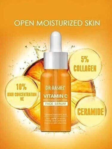 Dr Rashel Vitamin C Brightening Face Serum Hyaluronic Acid, Brightening,