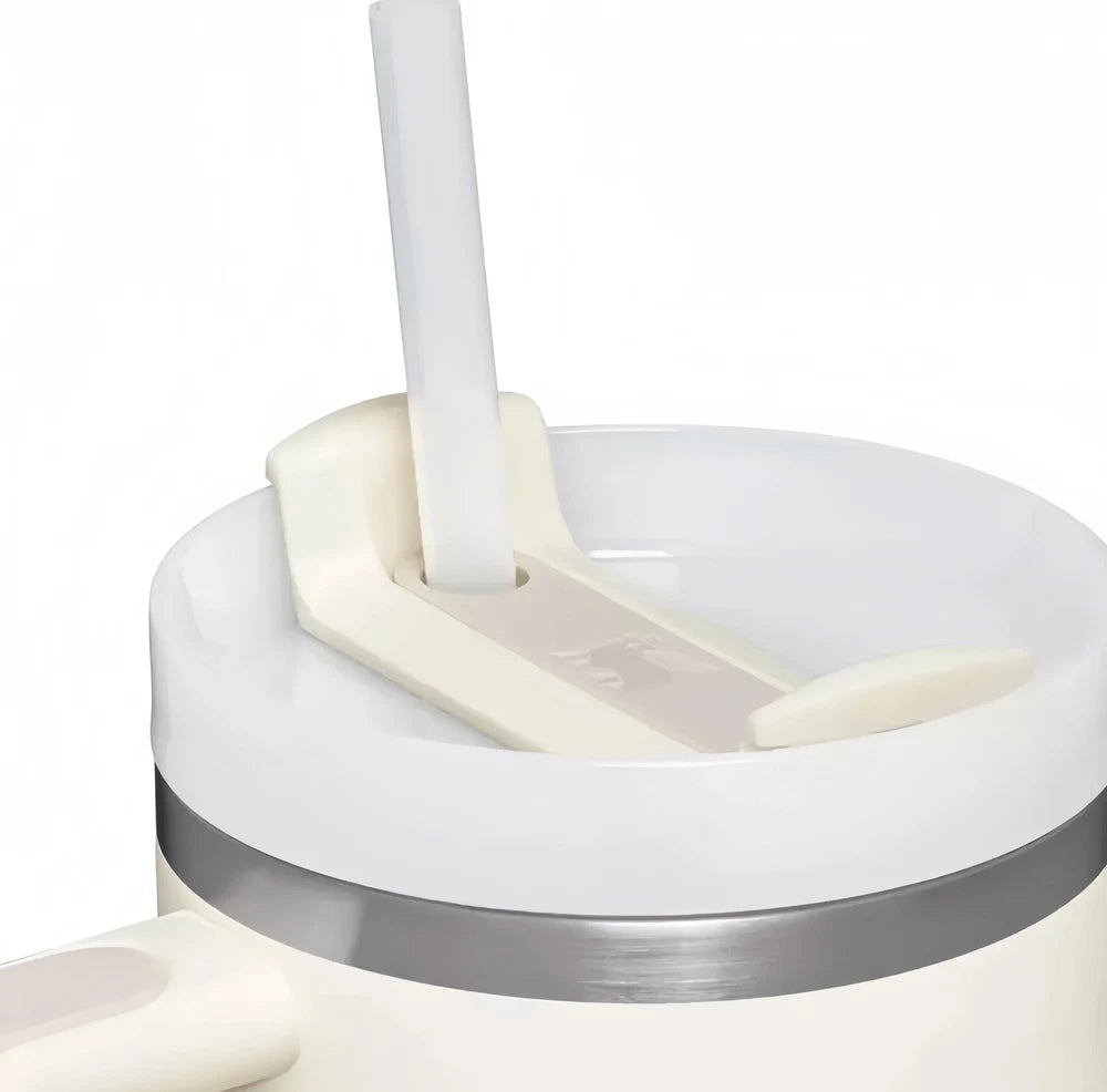 40 OZ Stainless Steel Water Bottle Travel Tumbler Cup With Straw Lid Insulated