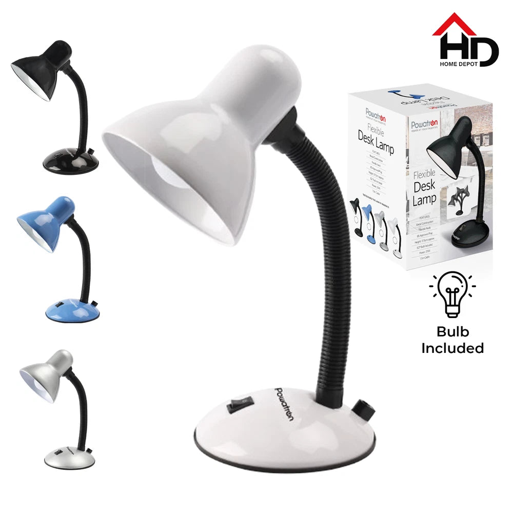 Desk Lamp Neck Table Flexi Desk Reading Lamp With Bulb Home Office Study Light