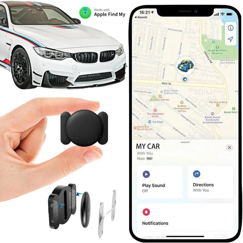 Mini Hidden Car Tracker Device with Magnetic Case for Vehicles, Real-Time GPS
