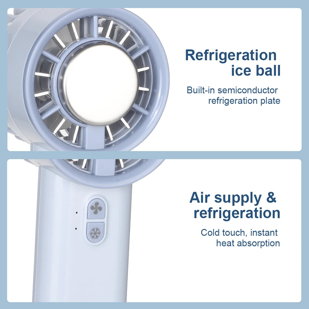 Portable Hand-held Fan Mini Folding Desk Fan Cooler Cooling USB Rechargeable UK