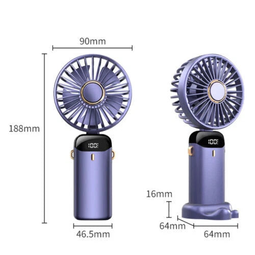 USB Rechargeable Mini Hand-held Fan Portable Folding Desk Fan Cooler Cooling