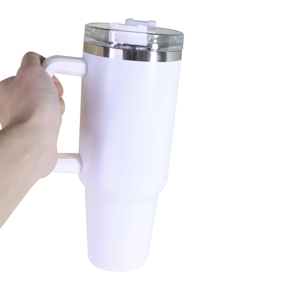 40oz Tumbler Stainless Steel Insulated Travel Mug with Straw and Lid Coffee Mug