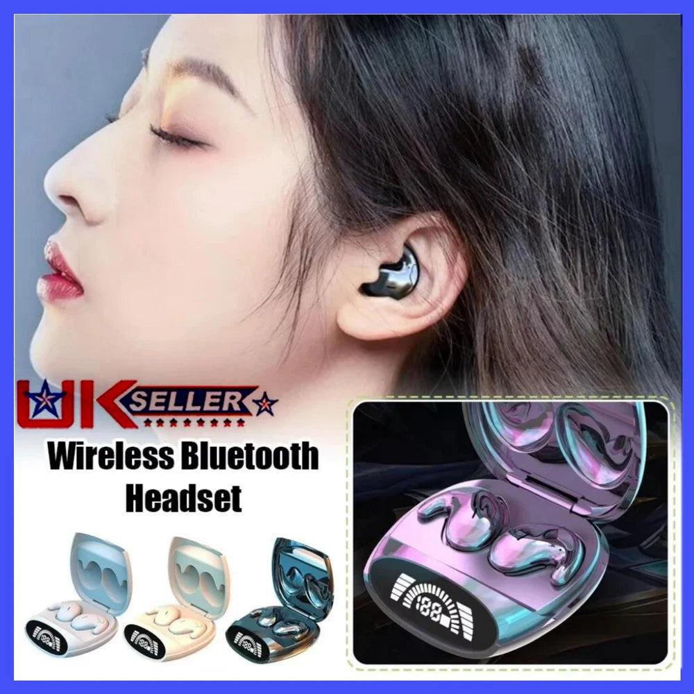 Wireless Bluetooth Earbuds Invisible Sleep Earphones Noise Cancelling TWS