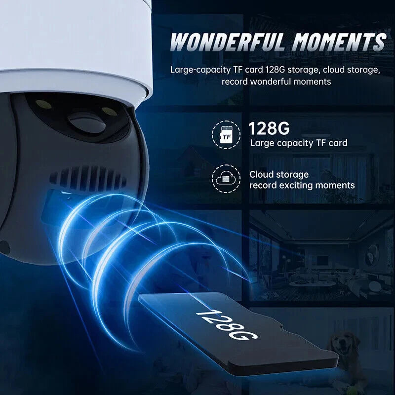 Solar Security IP Camera Battery Powered Outdoor Wireless WiFi CCTV PTZ Camera